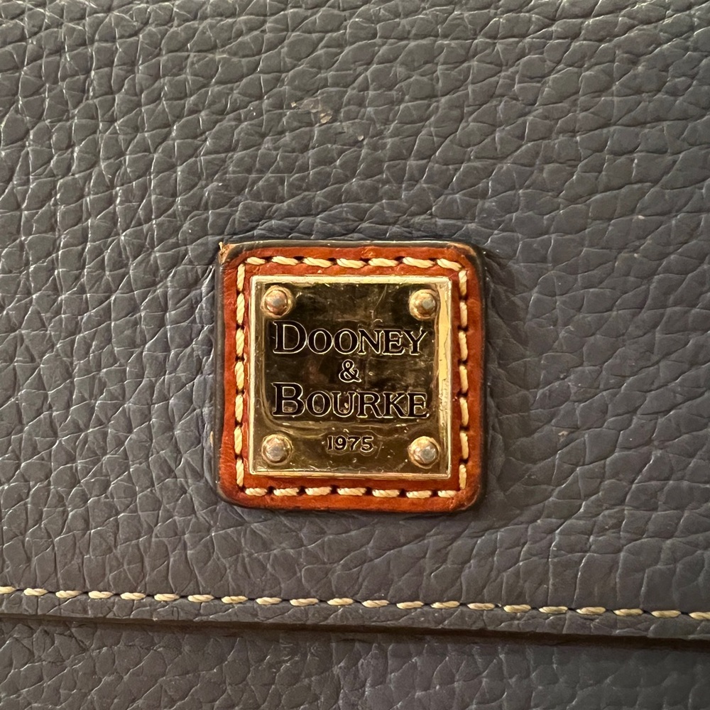 Dooney & Bourke Slate Blue Milly Pebble Grain Leather Crossbody Wristlet - Picture 5 of 9